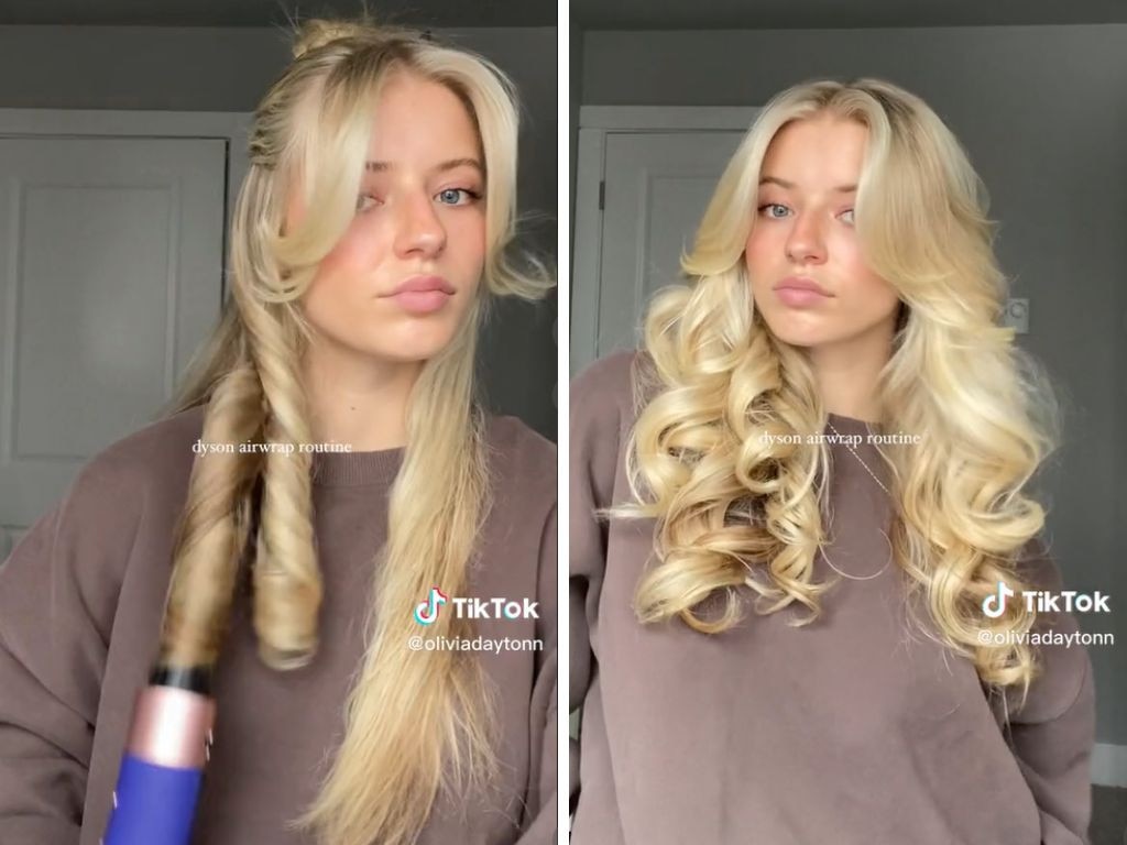 The Dyson Airwrap might be the ultimate hair tool. Picture: TikTok/oliviadayton.