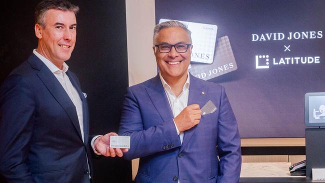 Scott Fyfe, CEO David Jones and Ahmed Fahour CEO Latitude Financial. Picture: Supplied