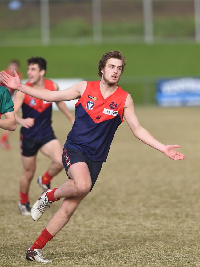 Jordan Capkin celebrates a goal.