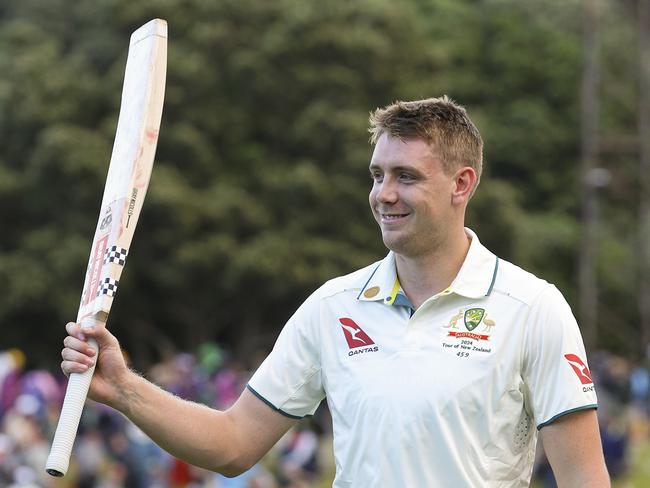 Green was a bright spot on a tough day for the Aussie batsmen. (Photo by Hagen Hopkins/Getty Images)