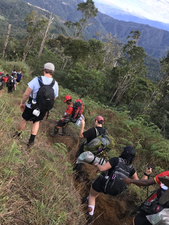 Lomandra students and staff braved mountainous terrain to complete the trek.