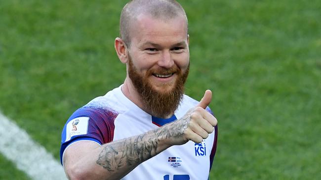 Aron Gunnarsson is happy with his day’s work.