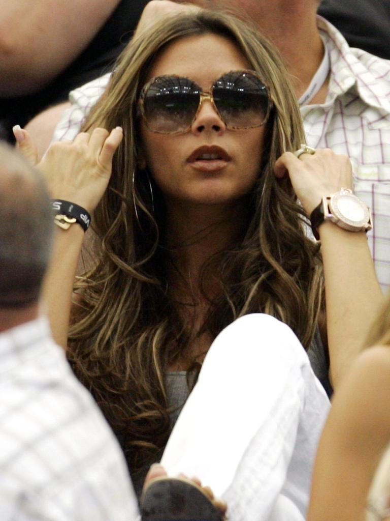 Victoria Beckham during the World Cup 2006 quarter-final between England and Portugal. Picture: AFP Photo/DDP/Jochen Luebke