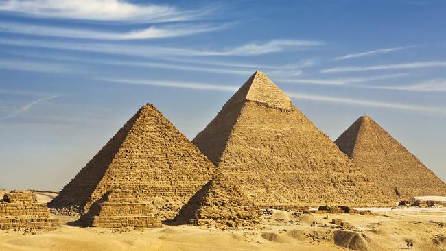 The great pharaoh Khufu began construction of the pyramid 4500 years ago.