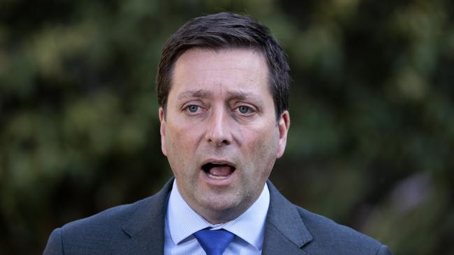 State Opposition Leader Matthew Guy called the mask advice for school kids a ‘stealth’ mandate. Picture: NCA NewsWire / David Geraghty