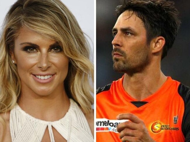 Candice Warner is a major Mitchell Johnson fan.