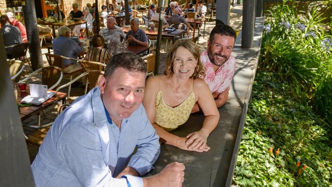 Bridgewater Inn owners Pat Hodby, Tracey and Andrew Lee are excited about the pub’s $1.8m expansion. Picture: Brenton Edwards