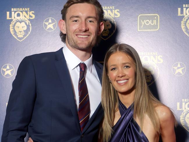 Harris Andrew and Emily Halverson, attend the Brisbane Lions Awards night, at the Star Casino, City - on Thursday 3rd of October - Photo Steve Pohlner