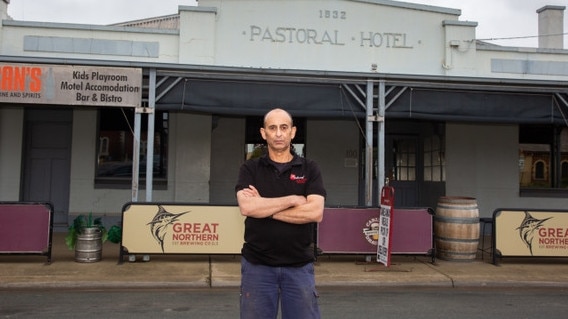 The pub on Sturt Street, Echuca has been open since Saturday. Picture: Bec Pilgrim