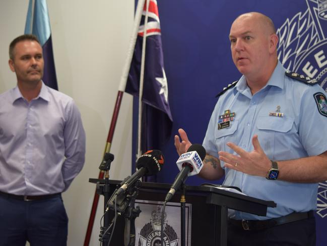 Townsville District Officer Chief Superintendent Mr Graeme Paine speaks at a press conference on January 13. Picture: Nikita McGuire