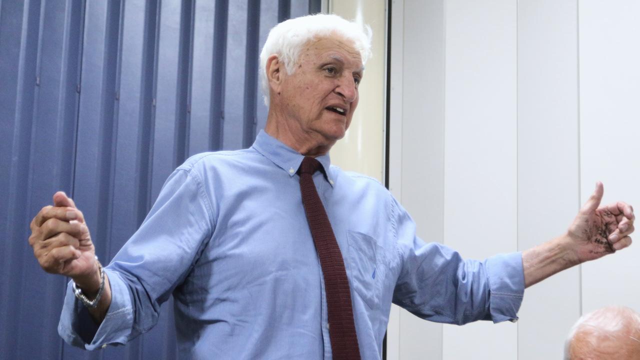 Member for Kennedy, Bob Katter addresses the audience at the Mareeba Leagues Club earlier this week. Picture: Samuel Davis