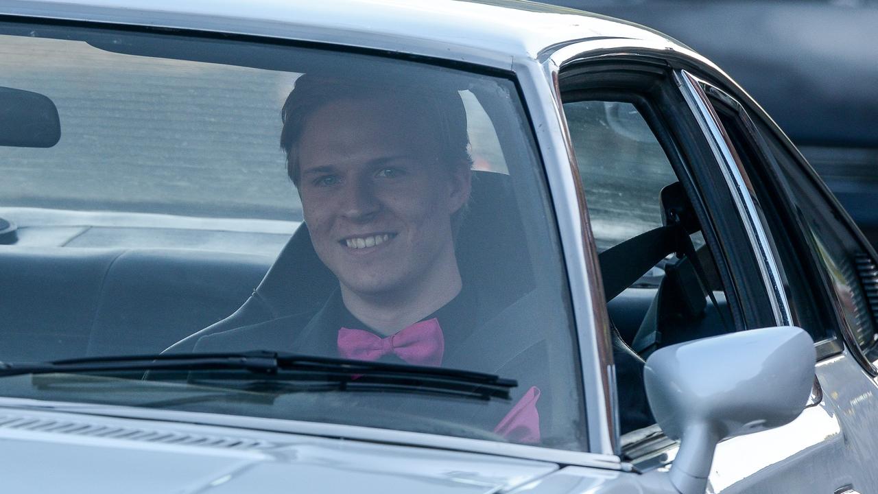 Matthew Gregory arrives at the Kadina High formal.