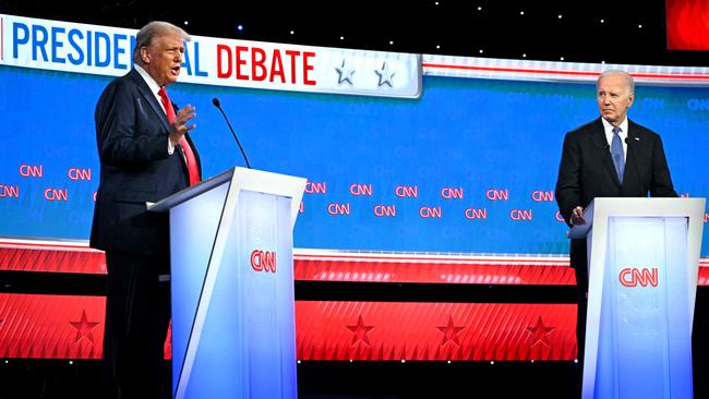 In June, Trump and Biden met in Georgia for a televised debate. Picture: Andrew Caballero-Reynolds/AFP