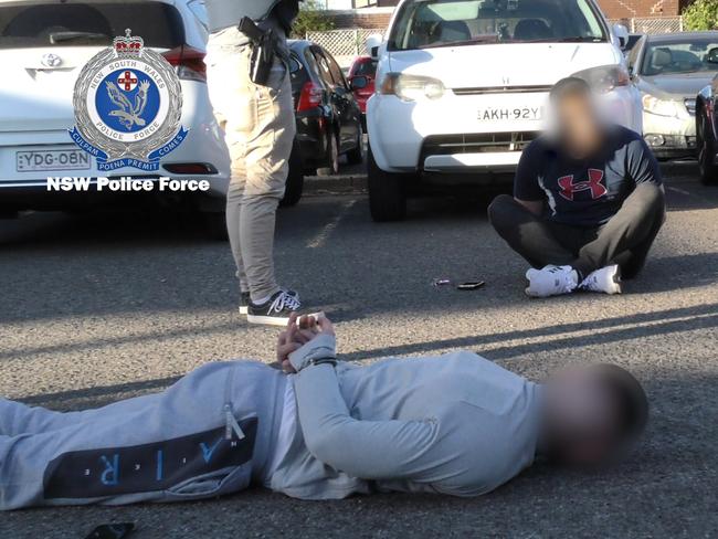 Strike force detectives arrested two men as they left a barber Shop at Bexley.