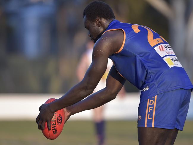 Majak Daw in action for Deer Park last year. Picture: Andrew Batsch