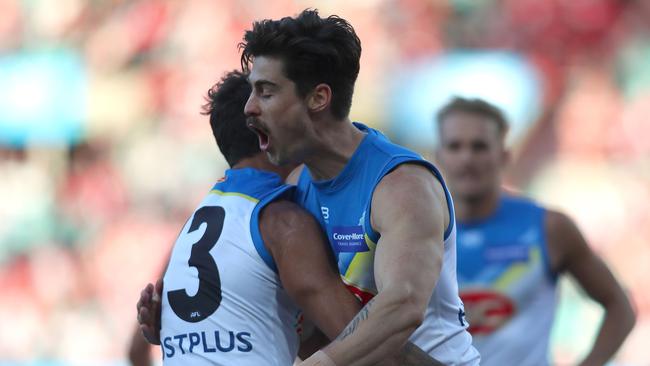 Alex Sexton celebrates a goal. Picture: Getty Images