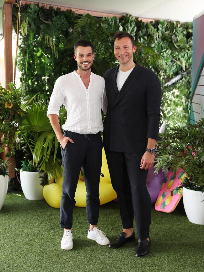 Ian Thorpe and Ryan Channing when they were officially together. Picture: Brett Costello