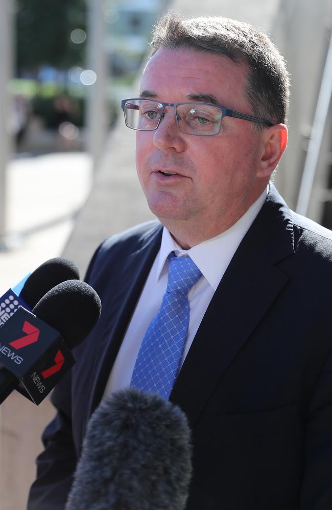 Logan Mayor Luke Smith leaves the Beenleigh Courts.