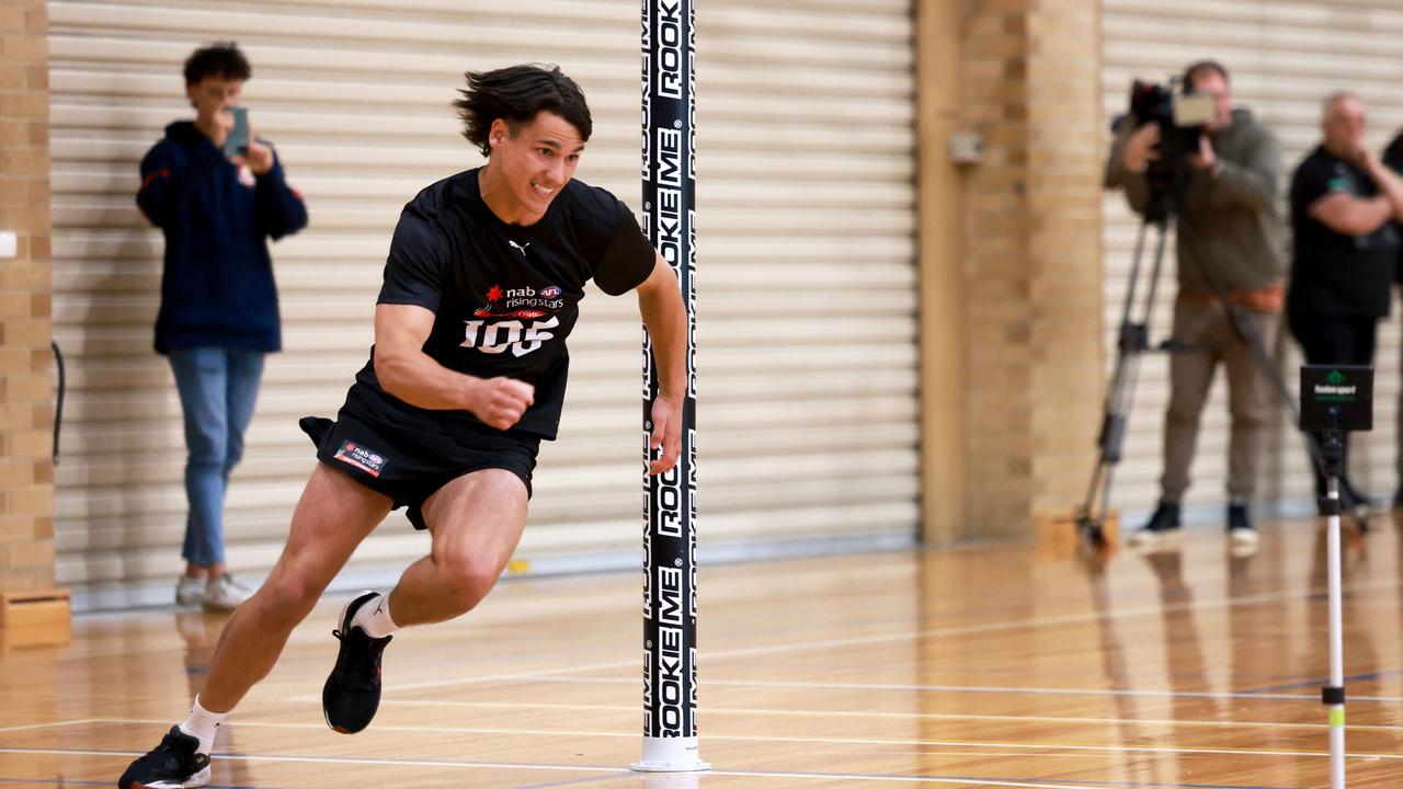 Harper Montgomery testing at the SA state combine. Picture: James Elsby/AFL Photos