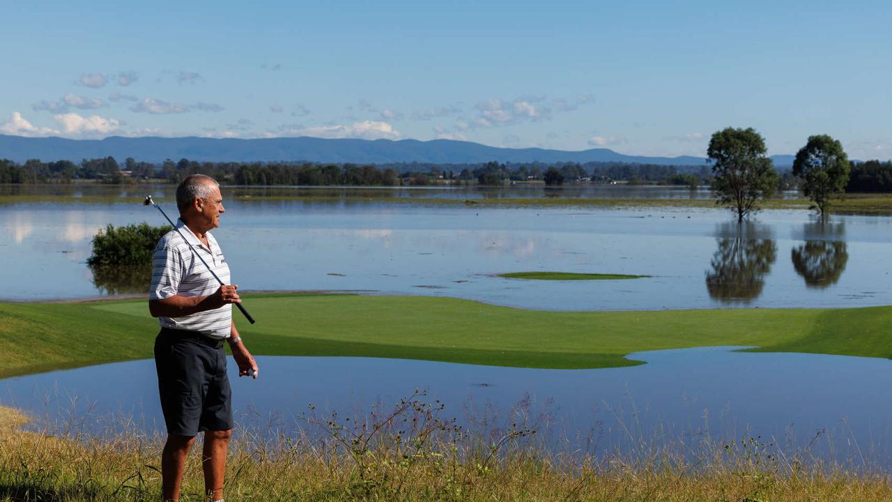 Lynwood Golf Course flooded on Sunday. Picture: NCA NewsWire / David Swift,