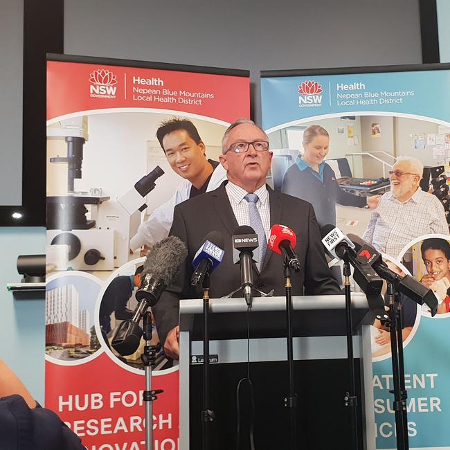 Brad Hazzard gave an update on the latest cases at the unveiling of two brand-new MRI machines at Nepean Hospital on Monday.