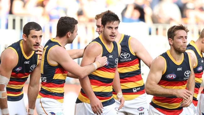 Darcy Fogarty kicked three first-half goals. Picture: Paul Kane/Getty Images