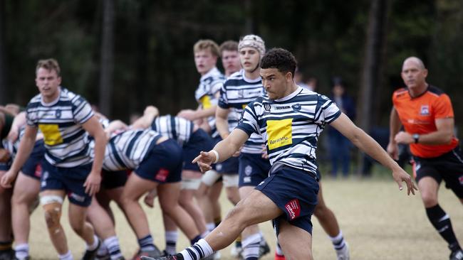 Brothers no.15 Athen Waia-McGuiggan as Wests vs Brothers at the Colts Rugby Union Match, Toowong, Saturday August 29, 2020. (Image Sarah Marshall)