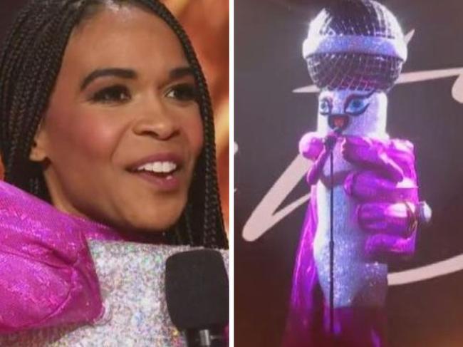 Michelle Williams was microphone in the Australian Masked Singer.