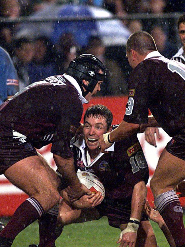 Jun 23 1999 - State of Origin game three at suncorp stadium - Qld vs NSW - Paul green after first try -