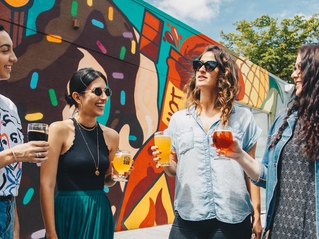 Stock image of people drinking