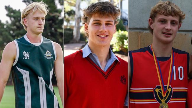 Tim Alver, Noah Daw and Aidan Schubert are three of the top SA college footballers to watch this season.