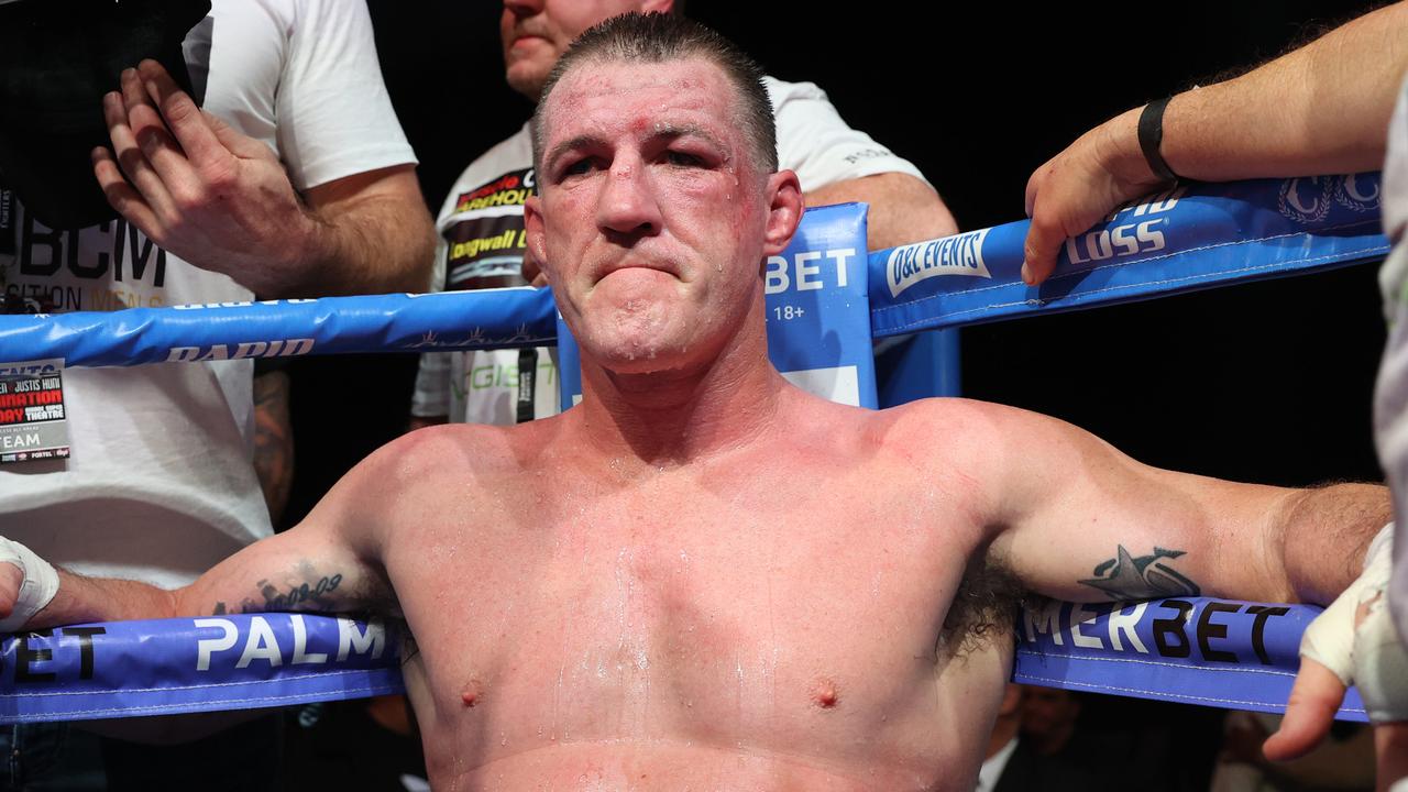 Paul Gallen is banged up after going toe-to-toe with Justis Huni.
