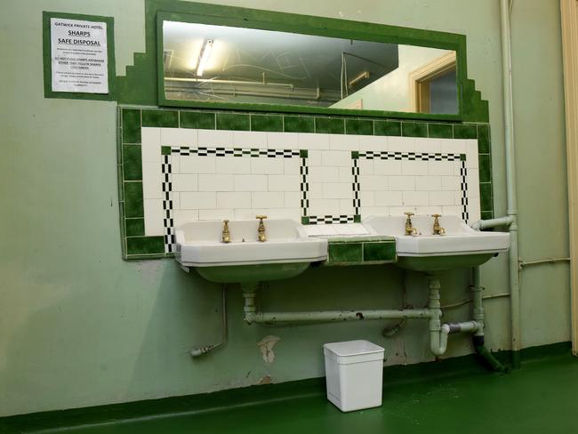 One of the bathrooms at The Gatwick Hotel. Picture: Kylie Else