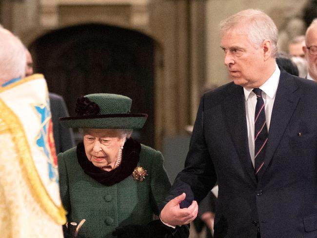 The Queen and Prince Andrew. Picture: AFP.