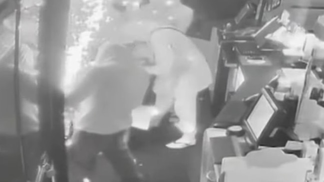 Sparks were seen during a burglary at The Lucky Charm Holmview on April 9, 2025. Picture: 7News