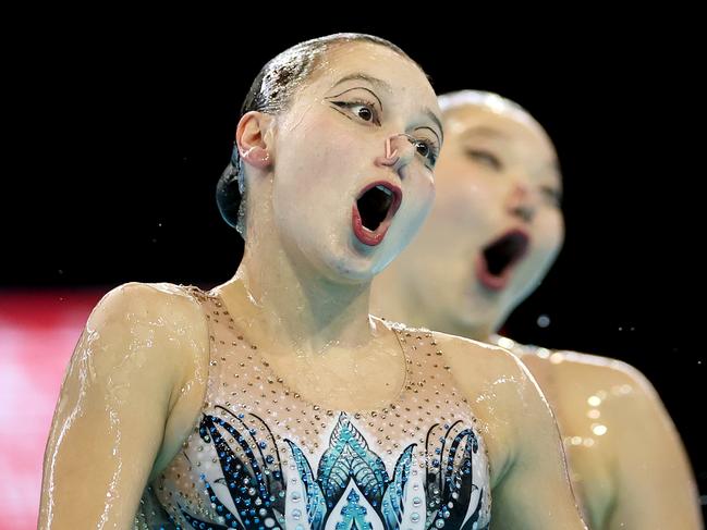Artistic swimming at the Paris Olympics was effectively a women’s only sport despite places being left open for men Picture: Getty Images