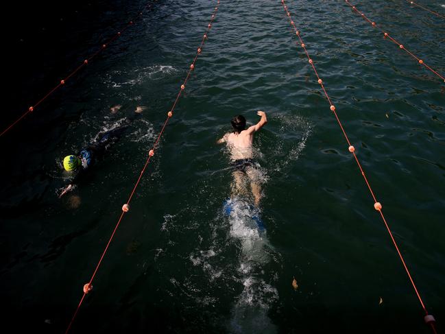 Swimmers returned this week Dawn Fraser Baths in Balmain. Picture: NCA NewsWire / Nikki Short