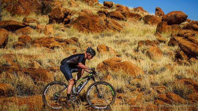 Alice Springs mountain bike rider James Downing during The Redback in 2018 (File picture)