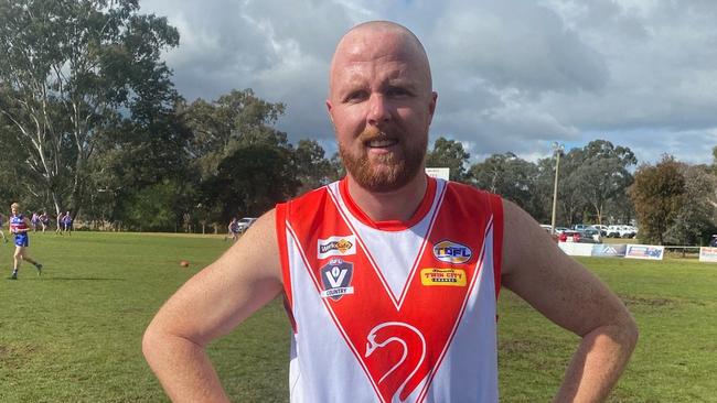 Chiltern‘s Scott Meyer has had another strong season after winning last year’s best and fairest in the league. Picture: Chiltern Football Netball Club.