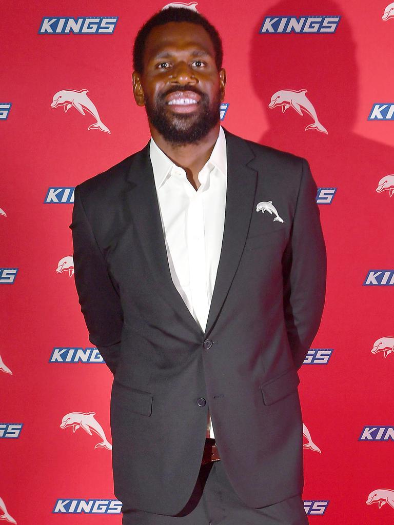 Edrick Lee on the red carpet at the Dolphins’ season launch. Picture: John Gass