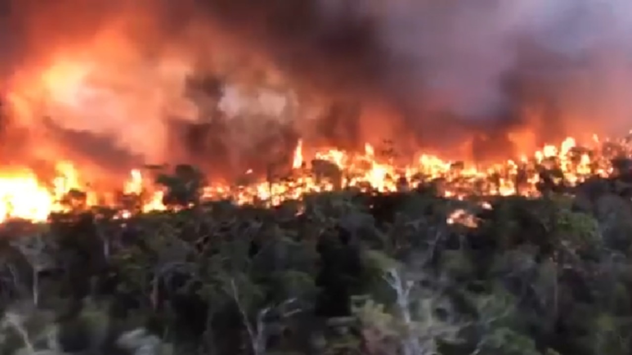 Flyover Shows Bushfire Rage in Eastern Queensland