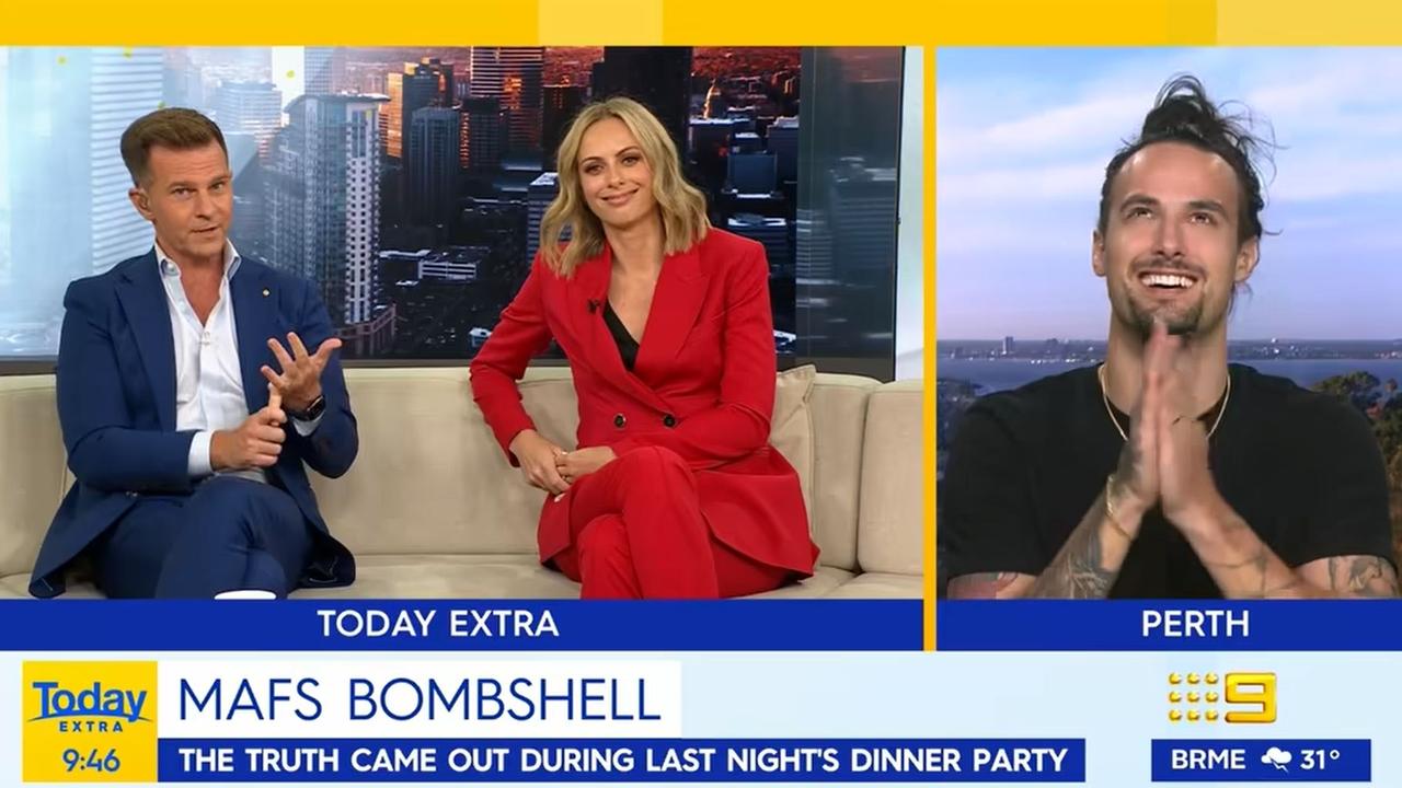 Jesse Burford appeared on Today Extra, where David Campbell suggested his wife’s affair may have been his own fault.