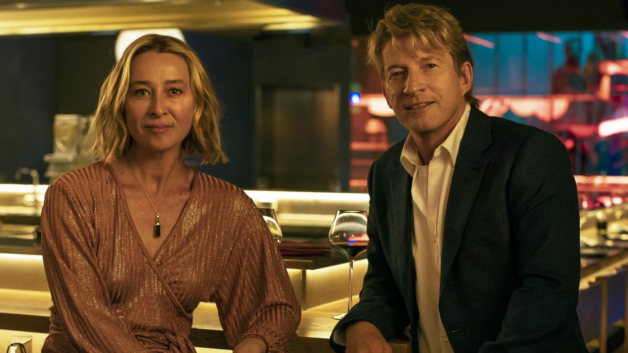 Asher Keddie and David Wenham star in eight-part drama Fake. Picture: Paramount+