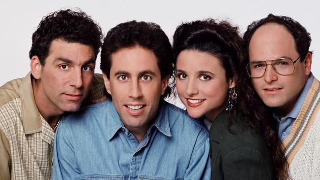 The cast of Seinfeld: Michael Richards, Jerry Seinfeld, Julia Louis-Dreyfus and Jason Alexander.