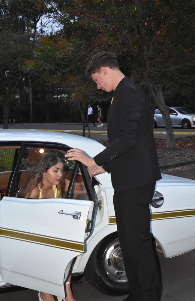 Kailey Bird and Bodhi Emery at the Meridan State College formal 2024.