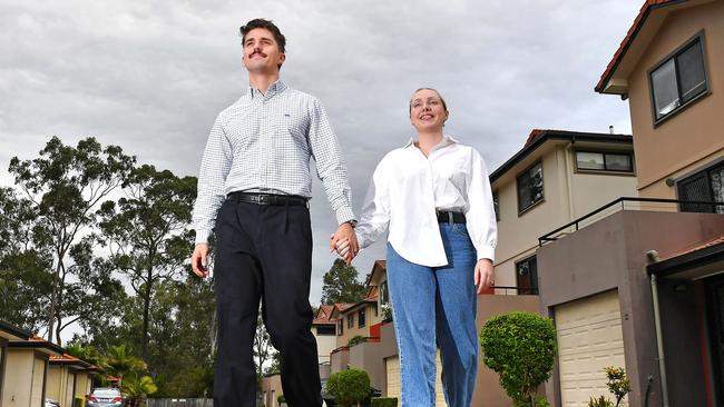 The couple managed to find a townhouse that fit their needs, and said pestering real estate agents to get the latest info could help get you into the spot you want. Picture: John Gass
