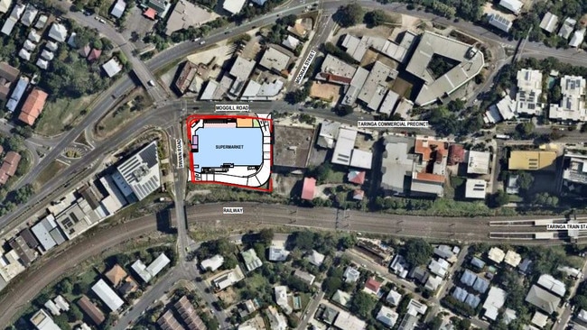 Map of where the proposed Coles store will be sited.