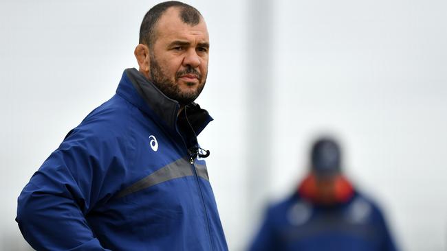 Michael Cheika has gambled on his line-up for Saturday’s Bledisloe Cup Test. Picture: Getty Images