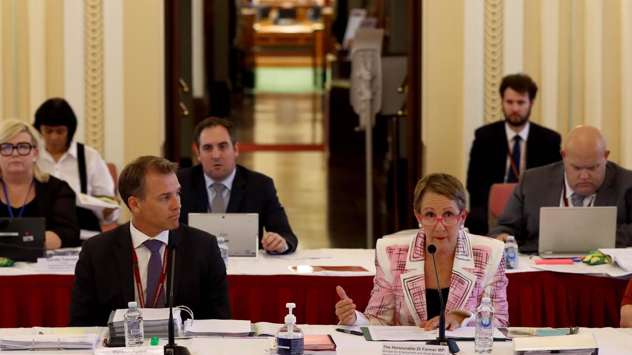 Queensland Government Estimates hearings at Parliment - Warwick Agnew Director General Employment and Small Business with Di Farmer Minister for Employment and Small Business and Minister for Training and Skills Development,Brisbane Wednesday 9th December 2020 Picture David Clark