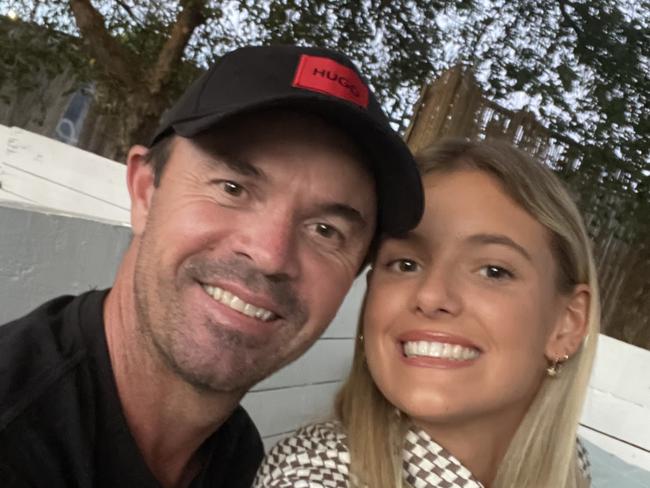 SA WEEKEND -  Former Australian Test cricketer Greg Blewett with his daughter Taylor. Picture: Supplied